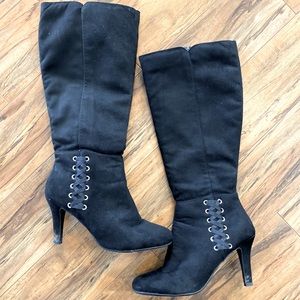 SBICCA heeled boots, soft felt, lightly worn!